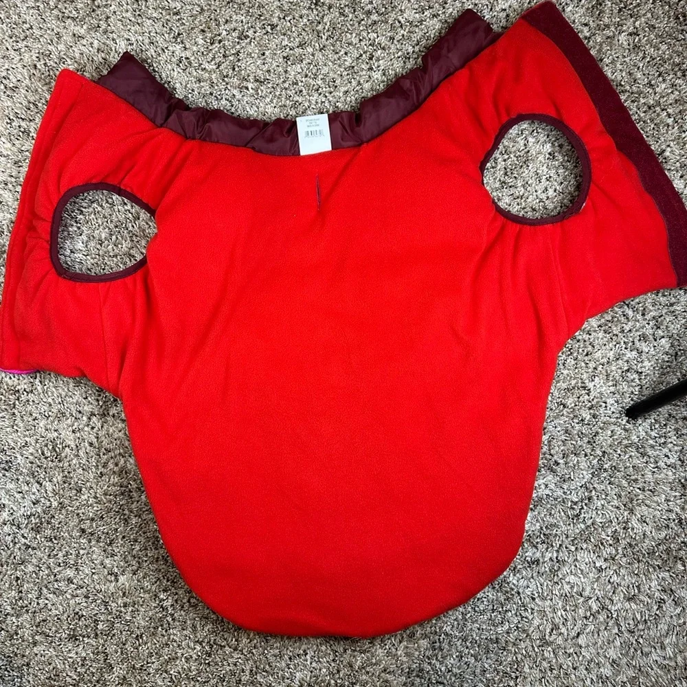 Pet Puffer‎ Jacket Vest Padded, Pink/Red Size Large New